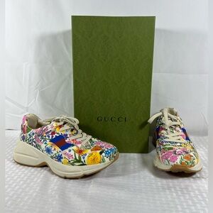 Gucci x Ken Scott Floral Rhyton Sneakers EU 39 Rare Archive Print
